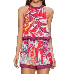 Flying Tomato Tropical Print Romper
